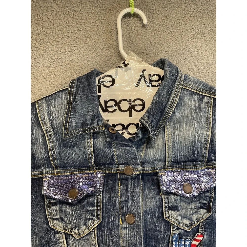 Vintage Rocawear Denim Jacket Graffiti Streetwear Youth Large‎